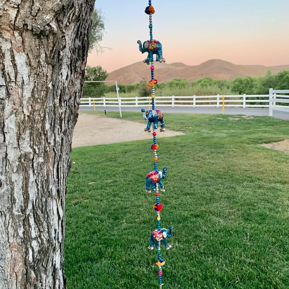 Blue Elephants Beaded Strand Door Wall Garland - Picture 9 of 10